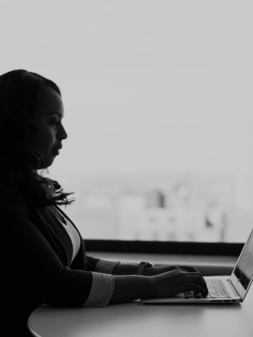 professional corporate executive female portrait silhouette